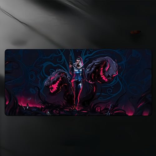 YBWBY Gaming Mouse Mat/Large Mouse Pad 800x300x3 mm | XXLMouse pad | Table mat/Large Size |Valorant Anime | Improved Precision and Speed | NonSlipRubberBaseKeyboardPad