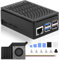 Aolso Raspberry Pi 5 Gehäuse, mit offiziellem aktivem Kühler, unterstützt PCIe M.2 NVMe SSD Shield Top, für Raspberry Pi 5 4GB/8GB, Passive Cooling Heat Dissaption Case