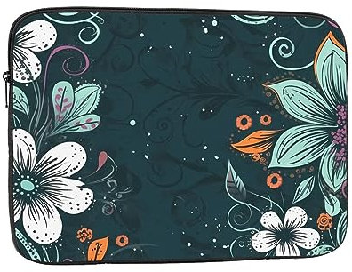Laptop Sleeve Novelty Boho Abstract Flowers Laptop Case Waterproof Computer Carrying Cover Shockproof Laptop Protector for Travel Work 15 inch