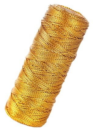 Cordon doré 1,5 mm, 100 m, non élastique, pour cordon de Noël, emballage cadeau, loisirs créatifs, fil doré