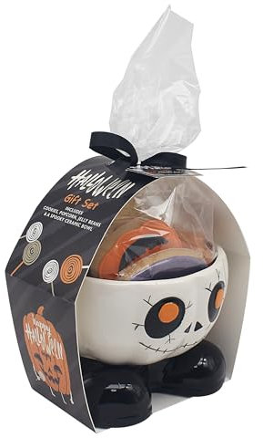 Lesser & Pavey Skeleton Bowl for Halloween Decor | Unique Ceramic Bowl with Skeleton Design | Perfect for Serving Halloween Treats, Snacks & Sweets | Ideal for Halloween Parties & Gifting