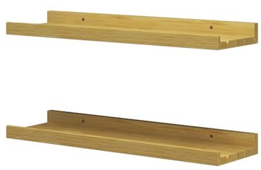 Vicco Étagère Murale Linus, Naturel Bois, 50x4cm Lot de 2
