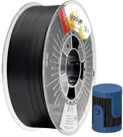 YXPOLYER HIPS 3D-Drucker-Filament 1,75 mm, Hochschlagfestes Polystyrol für lösliche Stützen im ABS-Druck, Ideal für komplexe Modelle, leicht löslich mit Limonen, 1-kg-Spule