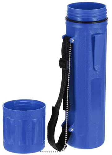 QUARKZMAN Schweißstab-Aufbewahrungsröhre, 14-Zoll-Wolfram-Elektrodenhalterbehälter luft- & wasserdicht 4,5 kg Kapazität mit Riemen, Blau