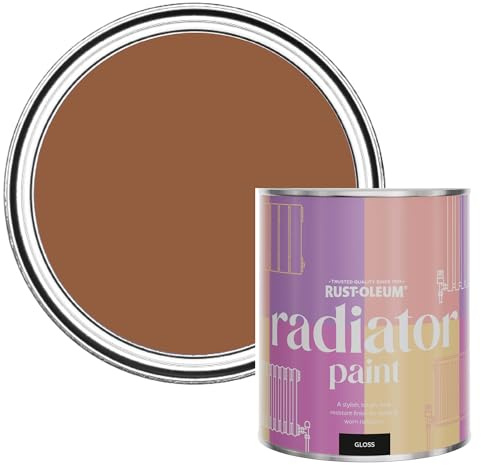 Rust-Oleum Heat-Resistant Radiator Paint in Gloss Finish - Terracotta 750ml