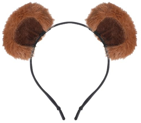 Bärenohren Stirnband Bären Ohren Haarreifen Ostern Dunkelbraun für Erwachsene Kinder, Niedliche Tier Kopfbedeckung Haarband Gesichtswäsche Haarreifen Zubehör für Weihnachten Cosplay Party Dekoration