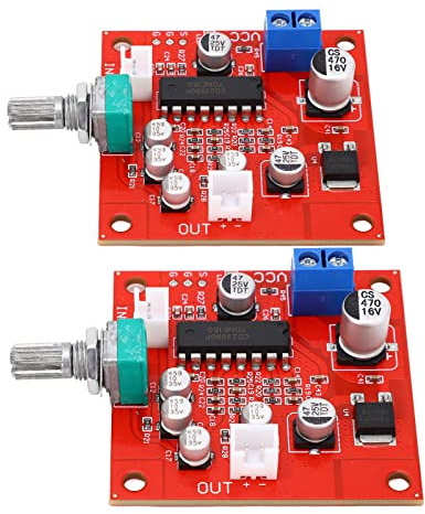 ZAICOLER Mikrofon-Reverb-Platine, 2 Stück 50x50mm PT2399 Reverbe Ration Board Mikrofon-Reverb-Platte mit Mikrofon für Shop-Werbung, Heimkino, Quadratische Lautsprecher