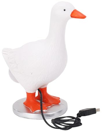 EVTSCAN Ente Egei Lampe 3D Ententisch Lampe lebensee Harz Enten Ei Nacht Licht Lustige Entenlampe mit Ei im Hintern weiß