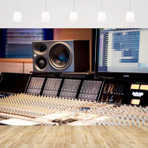 Fotografie Hintergrund Musik Mixer Lautsprecher Boombox Rekord Studio Foto Hintergrund Poster Musical Thema Party Dekoration Banner 200x140CM