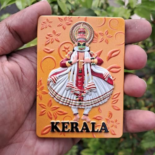 Swadeshi Desire™3D Polymarble Fridge Magnet – Kathakali Dance Theme