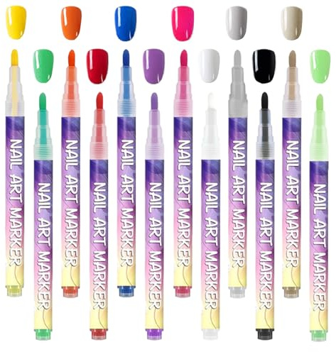 Nagellack Marker 12 Farben 3D Nagellack Kunst Stift