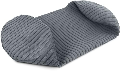 Amilian Kissenrollenbezug 15x40 cm - Ersatzbezug für Nackenrolle und Kissenrolle – Rundkissen Bezug mit verdecktem Reißverschluss - weicher, waschbarer Bezug - Nebelklang