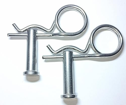 Pin 8x32 mm Pasador Clevis INOX A4 AISI 316 + Chaveta Elástica Tipo R 3,2 mm | Pack de 2 | Acero Inoxidable Marino para Barcos, Bimini y Paneles Solares | BALE MARE