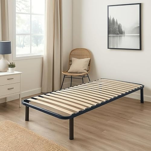 SEDAC Sommier Cadre Lattes Superconfort - 190 x 70 - Cadre Métal Robuste Époxy, Confort Ferme, Compatible Tous Matelas, Encastrable ou sur Pieds