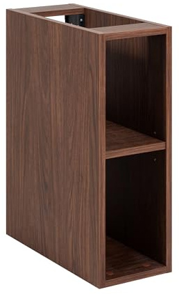 3E 3xE living.com Badezimmerregal, Farbe: Eiche-Nussbaum, 20 x 44 x 60,7 cm