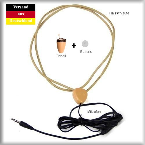 Spionage Kopfhörer Spy unsichtbares Headset Komplett Set by HYARI®