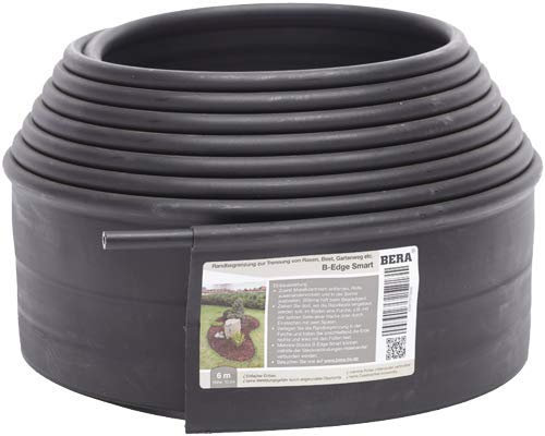 Bordure de Gazon Professionnelle en Plastique - B-Edge Smart 6m (Noir)