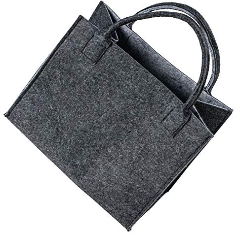 LaFiore24 Hochw. Filztasche Einkaufstasche Filz Shopper Festival Damen Handtasche grau-hellgrau