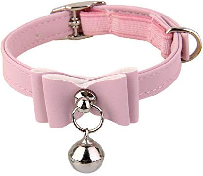 Aeromdale verstellbare Halskette mit Anhänger Bell für Kätzchen Katze Rosa Geschenk für Tier