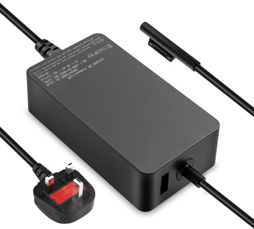 Replacement for Surface Pro Charger, Fit for Microsoft Surface Charger 65W Compatible with Surface Pro 8/7/6/5/4/3/X Surface Laptop 1/2/3 Surface Go 1/2 & Surface Book 1/2 Power Supply Adapter