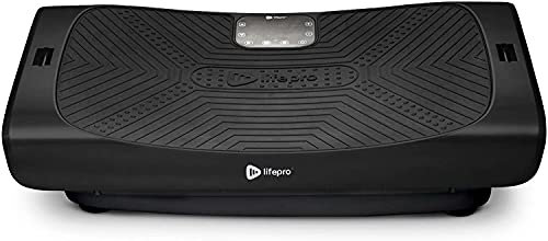 LifePro Rumblex 4D Pro Vibration Plate - Whole Body Vibration Platform Exercise Machine - Home Workout Equipment for Weight Loss, Toning & Wellness - Full Bundle of Bands, Straps & Accessories (Black)