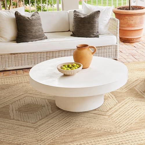 Nuloom Ranya Light Brown/Ivory, 8' x 10', Tribal Geometric, Soft and Cozy, High Traffic, Stain Resistant, Easy Clean, Durable Area Rug for Indoor/Outdoor Patio, Deck, Porch, Garden, Courtyard