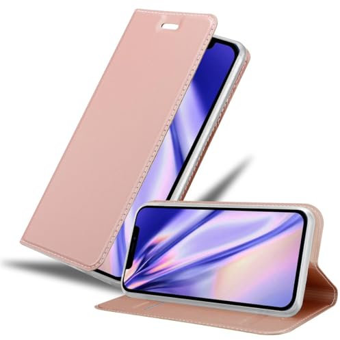 Cadorabo Custodia Libro per Apple iPhone 12 Mini (5,4 Zoll) in CLASSY ORO ROSA - con Vani di Carte, Funzione Stand e Chiusura Magnetica - Portafoglio Cover Case Wallet Book Etui Protezione