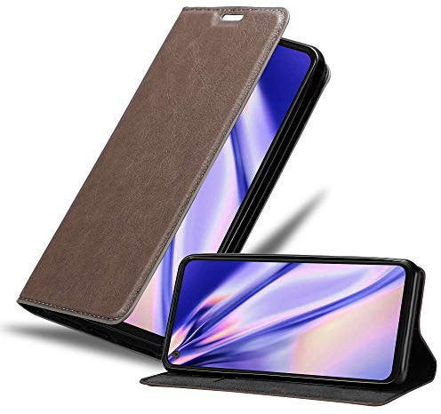 Cadorabo Hülle kompatibel mit Google Pixel 4A aus Premium Kunst Leder Flip Klappbare Stoßfeste Magnetische [Standfunktion] [Kartenfächern] Cover Hülle für Google Pixel 4A Tasche in Braun