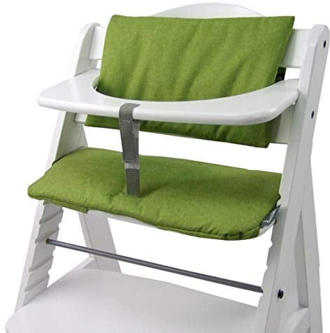 BAMBINIWELT Sitzkissen für HAUCK Hochstuhl Auflage Polsterbezug Ersatzbezug Schonbezug ECKIG XX (hellgrün)