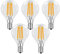 Trango 5er Pack E14002*5 LED Filament Globe Birne 5 Watt 450 Lumen I 3000K Warmweiß I Ersatz für 40W Glühlampe I Glühbirne I Lampe I LED Birne in Kugel Form mit E14 Fassung I Abstrahlwinkel 360°