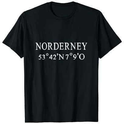 Koordinaten von Norderney Souvenir Island Norderney T-Shirt