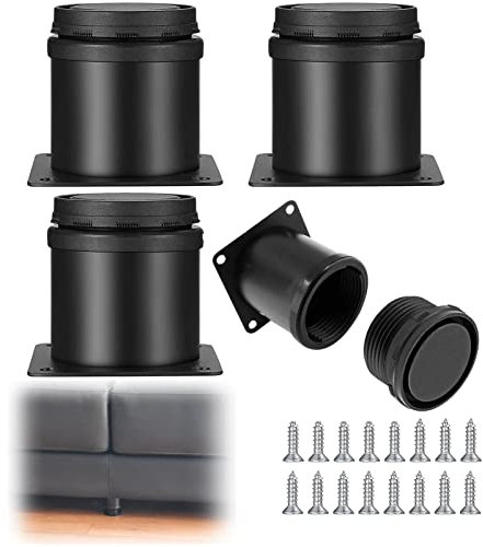 Pied de Meuble, Pied Meuble, Pied de Table Reglable, Rehausseur Pied de Table, Pied Reglable pour Plan de Travail(5 CM/4 PCS)