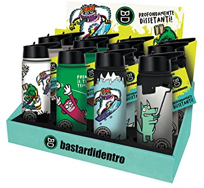 Borraccia BASTARDI DENTRO - Multicolore - Borraccia 500 ML Termica in Acciaio Inox Interno Esterno - Mantenimento Temperatura fino a 24h - Scuola, Tempo Libero - Bambini