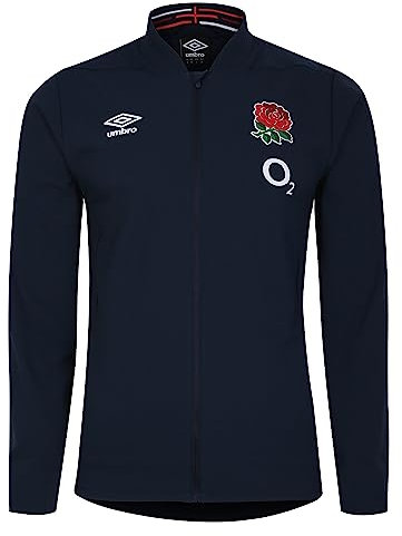 Umbro Mens England Rugby Anthem Jacket 2023 2024 Adults Navy Blazer 3XL