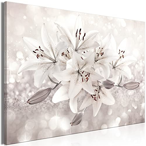 murando - Bilder Lilien Blumen 60x40 cm Leinwandbild 1 tlg Kunstdruck modern Wandbilder XXL Wanddekoration Design Wandbild Natur Botanik Pflanze bokeh b-C-10285-b-a