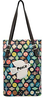DOGO Vegane Damen Schultertaschen Umhängetaschen Tall Bag - Peace