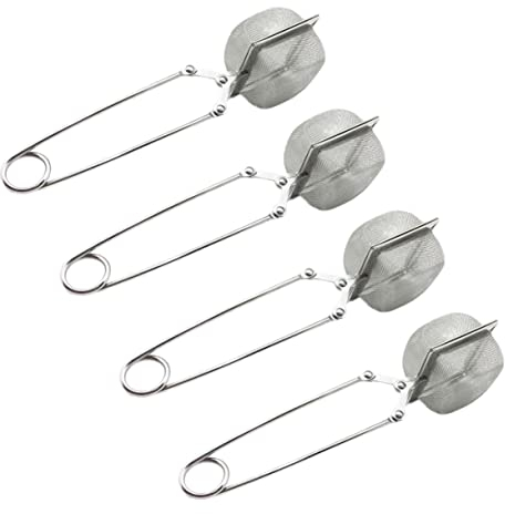 UPKOCH 4 Stück Quadratisches Teesieb Aus Metall Kaffeefilter Netzsieb Metallsieb Teefilter Zange Tee-Ei Filter Feinmaschiges Sieb Teetassensieb Wiederverwendbarer