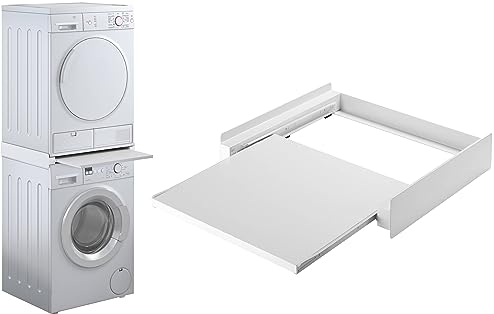 RICOO Zwischenbaurahmen Verbindungsrahmen Trockner auf Waschmaschine Übereinander Stellen Stapeln Universal Verbindung WM6053 Aufsatz Zwischenbausatz Schrank Verbinder Stapel-Bausatz