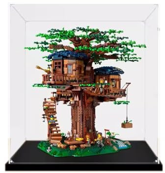 Acryl-Vitrine für Lego Ideas Baumhaus 21318, Schaukasten, schützen und dekorieren, Modell mit staubdichter Aufbewahrung, Geschenke (3 mm, transparent)