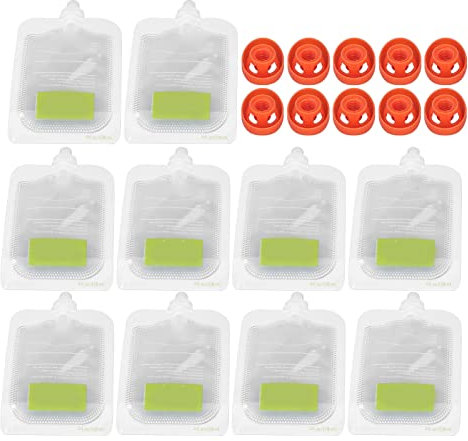 BORDSTRACT Lot de 10 Sachets De Nourriture pour Bébé Réutilisables, en Plastique sans BPA, Rechargeables pour Compote De Pommes, Yaourt, Pochette à Presser pour Enfants Purée Biologique Faite Maison