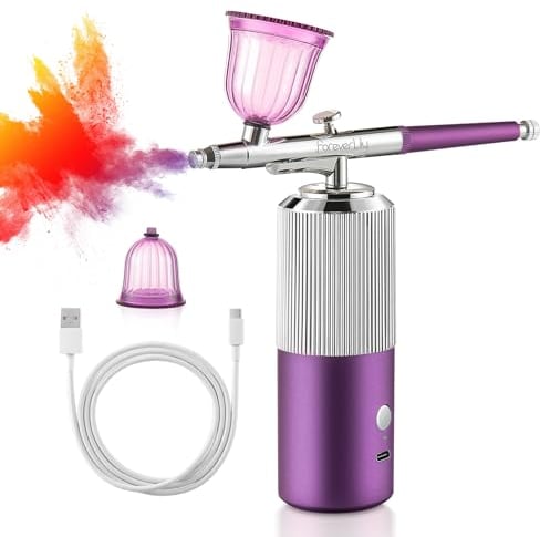 Juego de aerógrafo inalámbrico con compresor,Kit de compresor de cepillo de aire portátil,Aerógrafo recargable para uñas,pintura de modelo,pasteles,maquillaje