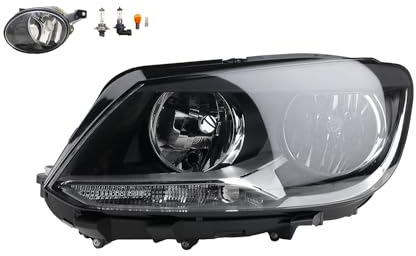 Johns, Scheinwerfer Halogen Front passend für VW Caddy III 2K 09/10-12/13 H7 H15 Links + Nebelscheinwerfer + Leuchtmittel