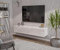 HAJDUK FURNITURE Wohnwand Weiß Full Hochglanz TV Board 180 cm Hängend Lowboard Hängeschrank TV Schrank Fernsehschrank Sideboard Wohnzimmer