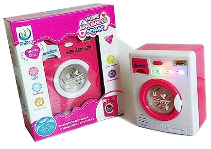 HEMOTON Spielzeug Waschmaschine Mini Staubsauger Kind Rosa