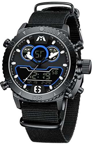 MEGALITH Herrenuhr Groß Digital Armbanduhr: Multifunktions Sportlich