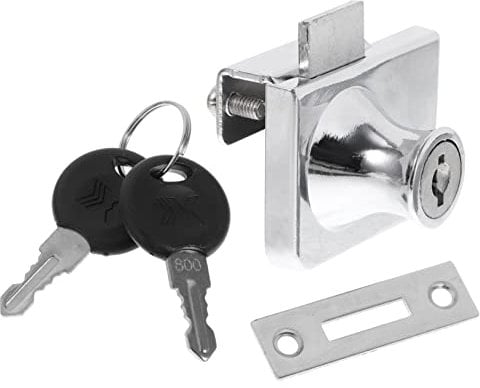 NESTINGHO Schloss Für Glasrahmenschrank Robustes Türschloss Glasvitrinenschloss Schranksicherheitsschloss Glasschloss Mit Einfacher Öffnung Anti Schrankschloss Heimschrankschloss