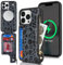 SailorTech iPhone 13 Pro Case with Credit Card Holder magsafe, iPhone 13 Pro Phone Leather Case Wallet for Women Compatible mag safe Card Slots Zipper Shockproof Case for Men - Black Leopard
