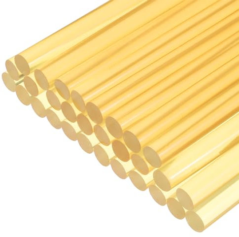 sourcing map Mini Hot Glue Gun Sticks 10.6-inch x 0.43-inch Strongly Sticky Glue Sticks for Glue Gun, Yellow 30pcs