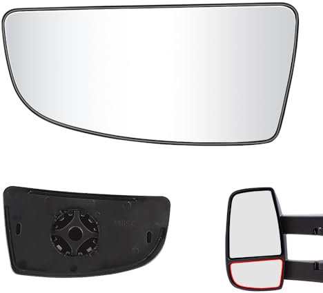SENZEAL Spiegelglas Links Fahrerseite mit Trägerplatte für Ford Transit MK8 2014-2022 1855103 BK3117C718AB Außenspiegel Glas Ersatz (Unten Links)