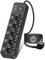 Regletas Enchufes USB Multiple con 5 Toma y 3 USB Puertos, Regleta USB con Interruptor Individual, Regleta con Proteccion Sobretension para Familia, Cocina y Oficina,Cable 3M